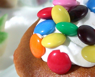 Cupcake with Smarties