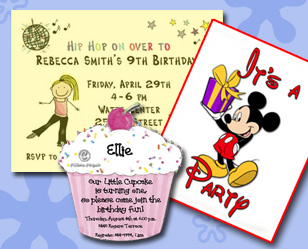 kids party invitations